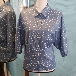 3/25$ Puff sleeve button down Blouse